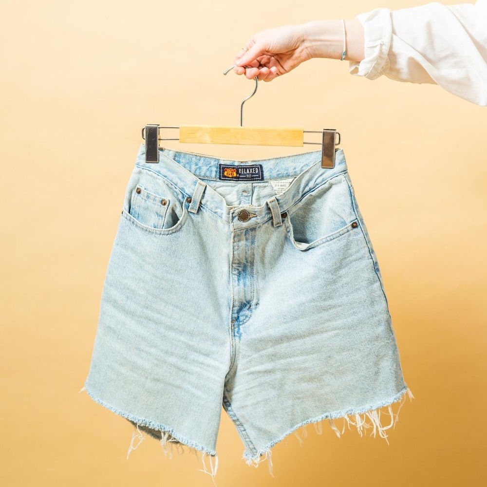 Vintage Route 66 Denim High Waisted Shorts - 27” Waist